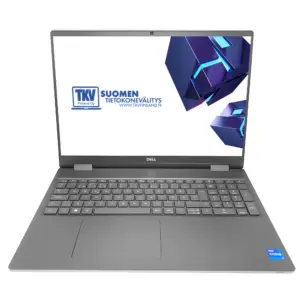 Avattu Dell Precision 7670 tehotyöasema, näyttäen kirkkaan 16 tuuman 16:10 -näytön.