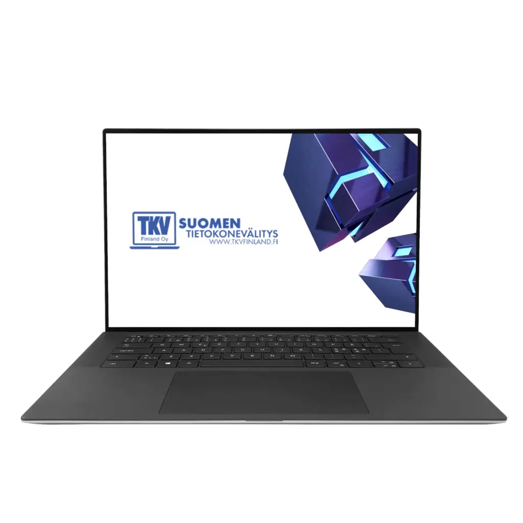 Avattu Dell Precision 5560 tehotyöasema, näyttäen ohuet kehykset ja kirkkaan IPS-näytön.