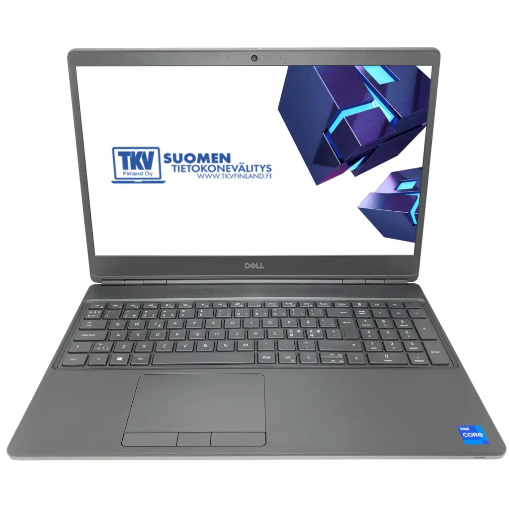 Avattu Dell Precision 7560 kannettava tehotyöasema, näyttäen terävän 15 tuuman näytön.