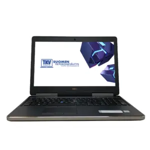 Avattu Dell Precision 7510 tehotyöasema, näyttäen 15 tuuman Full HD -näytön.