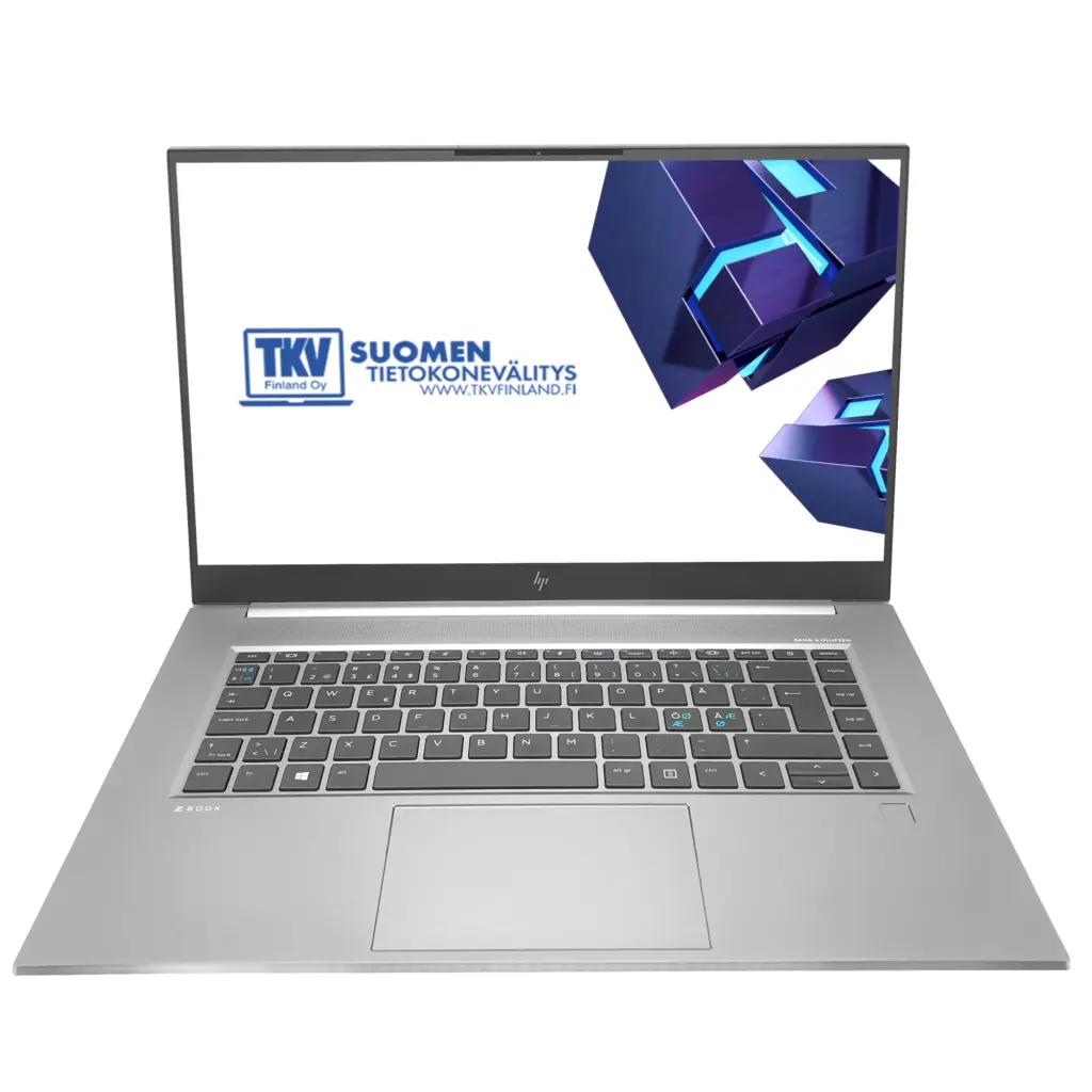 Avattu HP ZBook Studio G8 tehotyöasema, näyttäen terävän 15 tuuman IPS-näytön.