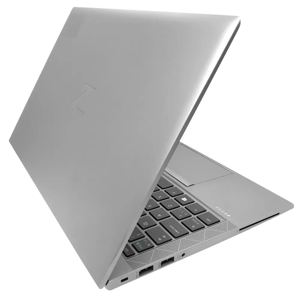 HP ZBook Firefly 14 G8 vasen kylki, jossa näkyvät nopeat perinteiset USB-liitännät.